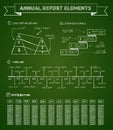 Chalkboard infographics elements Royalty Free Stock Photo