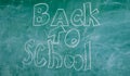 Chalkboard with inscription back to school. Advertisement back to school chalkboard background. Back to school it is