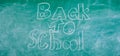 Chalkboard with inscription back to school. September time to back to studying and getting education. Advertisement back Royalty Free Stock Photo