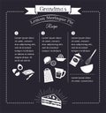 Chalkboard meal recipe template vector design Royalty Free Stock Photo