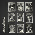 Chalkboard menu icons - Drinks