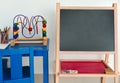 Chalkboard preschool chalkboard in kids room, copyspace Royalty Free Stock Photo