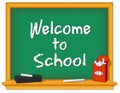Chalkboard, Welcome to School, Chalk and Eraser Royalty Free Stock Photo