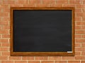 Chalkboard on Red Brick Wall Royalty Free Stock Photo