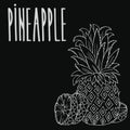 Chalkboard ripe ananas fruit