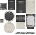 Chalkboard rose lattice and hammered vintage tin wedding invitation set 2