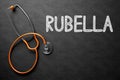 Chalkboard with Rubella Concept. 3D Illustration.