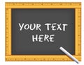 Chalkboard Ruler Frame, Chalk, Your Text Here Royalty Free Stock Photo