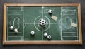 Chalkboard with scheme of football game. Team play and strategy Royalty Free Stock Photo