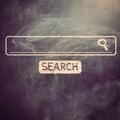 Chalkboard with seacrh engine Royalty Free Stock Photo