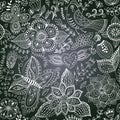 chalkboard seamless floral pattern. Copy that square to the sid