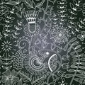 chalkboard seamless floral pattern. Copy that square to the sid