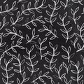 Chalkboard seamless leaf pattern. Copy that square to the side,y
