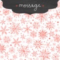 Chalkboard snowflakes frame border seamless Royalty Free Stock Photo