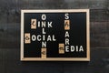 Chalkboard social media concept Royalty Free Stock Photo