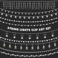 Chalkboard String Lights Set Royalty Free Stock Photo