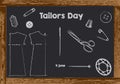 Chalkboard Tailors Day Royalty Free Stock Photo