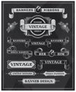 Vintage Banner and Ribbon Design Elements Royalty Free Stock Photo