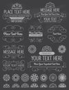 Chalkboard Vintage Frames, Badges and Elements Royalty Free Stock Photo