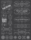 Chalkboard Vintage Frames and Elements two Royalty Free Stock Photo