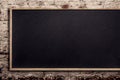Chalkboard on wall, blank classroom blackboard