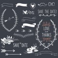 Chalkboard Wedding design elements