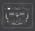 Chalkboard wedding graphic set