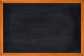 Chalkboard wood frame with black surface. Royalty Free Stock Photo