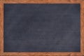 Chalkboard wood frame with black surface. Royalty Free Stock Photo