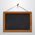 Chalkboard wood frame hanging on wall