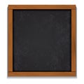 Chalkboard wood frame on white background