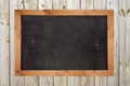 Chalkboard on the wood wall