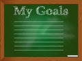 Chalkboard for writing goals