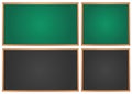 Chalkboards in green and black Royalty Free Stock Photo