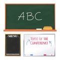 Chalkboards Set on White Background Royalty Free Stock Photo