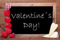 Chalkbord, Red And Yellow Hearts, Text Valentines Day