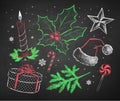 Chalked Christmas set