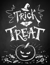 Chalked Trick or Treat poster