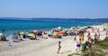 Chalkidiki beach with people