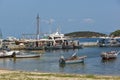 CHALKIDIKI, CENTRAL MACEDONIA, GREECE - AUGUST 26, 2014: Panoramic view of town of Ormos Panagias at Chalkidiki