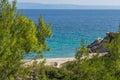 CHALKIDIKI, CENTRAL MACEDONIA, GREECE - AUGUST 26, 2014: Seascape of Fava Beach Vourvourou at Sithonia peninsula, Chalkidiki