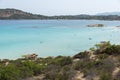 CHALKIDIKI, CENTRAL MACEDONIA, GREECE - AUGUST 26, 2014: Seascape of Lagonisi Beach at Sithonia peninsula, Chalkidiki Royalty Free Stock Photo