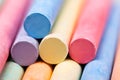 Chalks pieces colorful