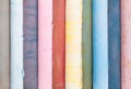 Chalks pieces colorful