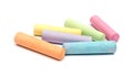 Chalks in a variety of colors arranged