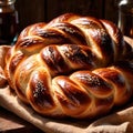 challah bread freshly baked bread, food staple for meals