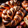 challah bread freshly baked bread, food staple for meals