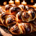 challah bread freshly baked bread, food staple for meals