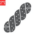 Challah bread glyph icon Royalty Free Stock Photo