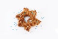 Challah bread shaped as David's star Royalty Free Stock Photo